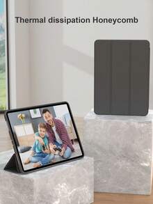 Soft Silicone And PU Leather Protective Case Compatible With Ipad (A16) 11th/10th Gen, Air 4/5/(M2) 2024/(M3) 2025 10.9"/13", 9/8/7 10.2", Pro 11"/12.9" (2018/2020/2021/2022), Black - Black - View 6