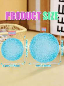 1/2/3/6/9pcs Mini Textured Stress Relief Ball: High Density Solid Soft Gel Toy, 1.6 Inch Small Sensory Fidget Toy, Quiet Classroom Stress Relief Item, Malt Filling - Multicolor - View 7