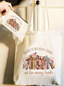 2 Pcs/Set Bookmark Stationery Coffee Flower Pattern Shoulder Bag And Makeup Bag Set, Multi-Purpose Class Handbag Pencil Case Set, For School, Library, Travel, Beach Vacation, Cruise Travel, Lightweight Foldable Canvas Bag Set, Birthday Gift For Women, Birthday Festival New Year Valentine's Day Mother's Day Back To School Teacher's Day Thank You Gift For Teacher Must-Have Travel Bag Luggage Bag Duffle Bag Overnight Bag Large Capacity Durable Travel Organizer Cruise Essential Vacation Essentials Travel Essential Holiday Essential - Beige - View 6