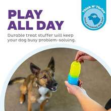 Outward Hound Gummiez Bear Dog Toy & Treat Stuffer, 4.7″ X 3″ Blue Raspberry-Scent Interactive Chew For Dogs, Promote Healthy Teeth, Gums & Mental Enrichment, Reduce Boredom & Support Dental Health - 軟糖蠕蟲 - 查看 2