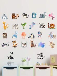 Cartoon English Alphabet Wall Stickers For Kids Room, Nursery Early Education Toddler Decals, Kindergarten Decoration - Multicolor - View 8