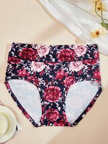 5 chiếc/gói quần lót tam giác mềm mại, in họa tiết thanh lịch dành cho nữ cỡ lớn, phù hợp cho mọi mùa. - Nhiều màu - Xem 7