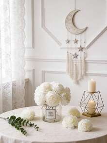 6/12PCS Artificial Peony Flower With Stem Simulation Peony Flower Head Used For Wedding Party Decoration, Home Living Room Table Center Decoration, Fake Plants, Autumn Decoration, Room, Table, Garden Decoration, Room Decoration Items, Valentine's Day, Birthday Gifts, Graduation Gifts