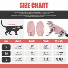 Cat Surgery Recovery Suit, Anti-Licking Post-Op Care, Soft & Breathable , Suitable For Female/Male Spay/Neuter Abdominal Incisions, Can Replace Elizabethan Collar - Multicolor - View 4
