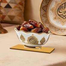 斋月主题温馨家居装饰 | 手工木制桌面摆件 | 新月星形节日礼物 | 斋月主题餐厅装饰 - 白色 - 查看 7