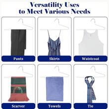 50/30/20/10 Reverse Goose Leg Opening Jeans Hanger, Heavy Duty, Non-Slip, Suitable For Closet Use, Elastic Hanger, Space Saving, Metal Trouser Leg Hanger, Standard Hanger, Organizing And Storage. - Vitt - Visa 2