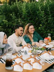 10pcs/Set Star & Moon Gift Box, Castle Pattern, Gold & White, DIY Candy Paper Box With Ribbon Bow, Gift Packaging, 1pc/5pcs/10pcs Set - Multicolor - View 5