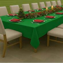 Oxford Slub Tablecloth, 5 Meters, Plain, For Events And Decoration - 綠色 - 查看 5