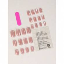 24PCS Y2K Aesthetic Blood-Red Crystal Cat Eye Press On Nails, Square-Shaped Acrylic Full Cover False Nails For Women, High-Gloss Magnetic Cat-Eye Design, Stylish Nail Tips For Parties, Festivals & Daily Wear, Easy Quick Manicure Nail Supplies - 粉色 - 查看 2