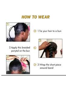 24 Inch Braided Wig, European And American Style Boxer Braid, Bubble Braid, Ponytail, Twist Braid, Double Ponytail Synthetic Wig For Women - Multicolor - View 9