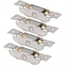 XISH Rodillo para Puerta Corredera 4 Piezas Rodillo para Puerta Corrediza de Patio Rodillos en Tándem de Acero Inoxidable Resistentes Conjunto de Rodillo de Rueda con Rodamiento de - rueda plana+rueda cóncava - Ver 6