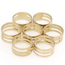 2 piezas/1 pieza Anillo abierto hecho a mano de 17 mm, Hallazgos de joyería DIY, Herramientas de artesanía de material de cobre, Accesorios de anillos de cuentas - Multicolor - Ver 6