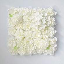 1片塑料人造花墙板，花墙垫，适用于婚礼背景装饰 - 彩色 - 查看 7