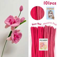 30厘米绿色花茎铁丝+视频教程，60色雪尼尔绒条，适合万圣节、返校季，30厘米彩色绒条手工材料，雪尼尔绒条，毛绒金属丝扎带，价格实惠，品质优良 - 彩色 - 查看 85