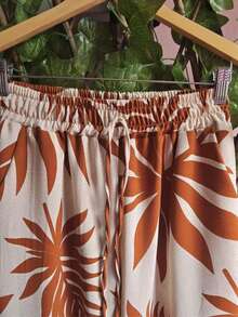 Duna Fabric Wide-Leg Pants - terracota - Ver 5