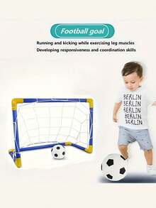 YH-DQ-3 Portería de Fútbol 2 en 1 con Balón - Set de Fútbol Portátil para Interior/Exterior, Fácil Montaje, Construcción Duradera de ABS, Perfecto para Diversión Familiar - Multicolor - Ver 5