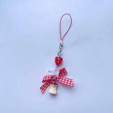 1pc "Peace And Happiness" Red Apple Phone Lanyard, Personalized Bag Charm Pendant, Cute Christmas Keychain Compatible With Android And Most Smartphone,Gifts For Mother, Family, Friends, Kids, Birthday, Holiday Phone Chain - Multicolor - View 6