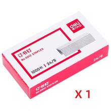 1000pcs 24/6 Metal Staples, Random Packaging, Heavy Duty 24/6 Type, Universal Staples Suitable For Back To School, School Supplies