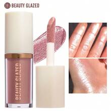 beauty glazed Highlighter Cair, Menciptakan Kilau Alami, Untuk Wajah & Tubuh, Tahan Air & Melembapkan, Kilau Tahan Lama, Formula Peningkat Kontur, Dilengkapi dengan Aplikator Spons Makeup, Mudah Digunakan. - #01 - View 3