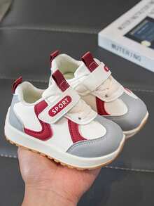 1 Pair Kids Sports Shoes, Toddler First Walking Shoes, Infant Casual Shoes For Boys & Girls, Spring/Autumn, Suitable For 1-7 Years Old - Đỏ - Xem 1