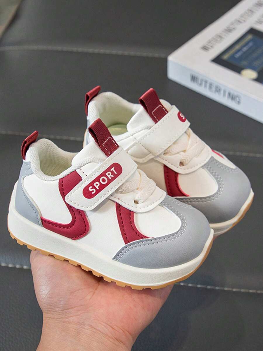 1 Pair Kids Sports Shoes, Toddler First Walking Shoes, Infant Casual Shoes For Boys & Girls, Spring/Autumn, Suitable For 1-7 Years Old - Đỏ - Xem 1