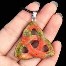 1pc 1 Inch Natural Stone Celtic Knot Undrilled Healing Carved Polished Pendant Necklace Charm - natural stone pendant - View 14