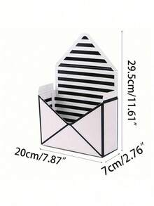 2个信封式折叠花盒，花店花束包装盒 - 色彩鲜艳 - 耐用纸板材质 - 适用于鲜花、礼品、婚礼、派对装饰 - 花店和家庭使用的理想之选，结构坚固耐用 - 彩色 - 查看 5