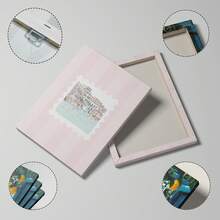 1pc Vintage Striped Countryside Style Wall Art, Whimsical Retro Cat Canvas Print Painting, Farmhouse Decor For Kids Room, Bedroom, Living Room Or Office, Retro Aesthetic Poster, Gift For Her, Framed Or Unframed Option