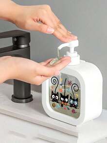 Bình đựng xà phòng hình mèo đen dễ thương mới - Thiết kế mèo đáng yêu, thích hợp cho phòng tắm, tiệm làm móng và rửa tay, cửa sổ trong suốt dễ dàng đổ đầy, có thể chứa xà phòng lỏng, chai bơm trong suốt, hộp đựng dung dịch tẩy sơn móng tay có cồn, chai tẩy trang tái sử dụng dung tích lớn, dung dịch tẩy sơn móng tay, chai bơm, phụ kiện du lịch - Nhiều màu - Xem 2