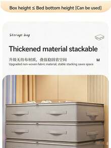 1pc Foldable Transparent Underbed Storage Bag, Large Capacity Organizer Bag For Blankets, Toys, Shoes, Bedroom Underbed Blanket Storage, Effectively Utilize Unused Space, Thick Zipper Blanket Storage Bag, Suitable For Home And Dorm Organization - White - View 10