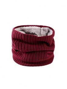 1 pièce Femme Col roulé en mélange de laine à motif diamant, écharpe chaude tricotée épaisse et coupe-vent, convient pour un usage quotidien et extérieur, doublure thermique douce (couleur de doublure aléatoire) - Multicolore - Voir 12