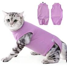 Cat Surgery Recovery Suit, Anti-Licking Post-Op Care, Soft & Breathable , Suitable For Female/Male Spay/Neuter Abdominal Incisions, Can Replace Elizabethan Collar - Multicolor - View 13