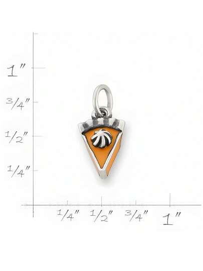 Diseño de colgante de plata de ley S925: Charm con forma de rebanada de tarta de queso, dulce, lindo, moderno y exquisito, joyería de moda para mujer.
