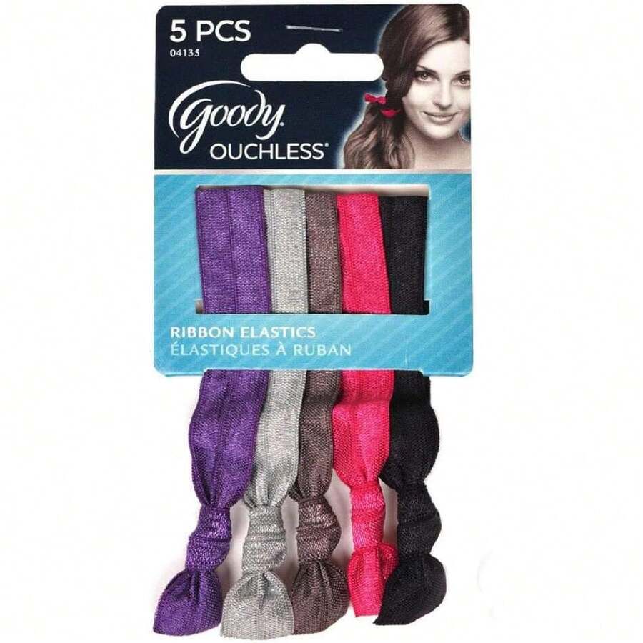 Ouchless Ribbon Elastics, 5 count,36744291 - Multicolor - Ver 1