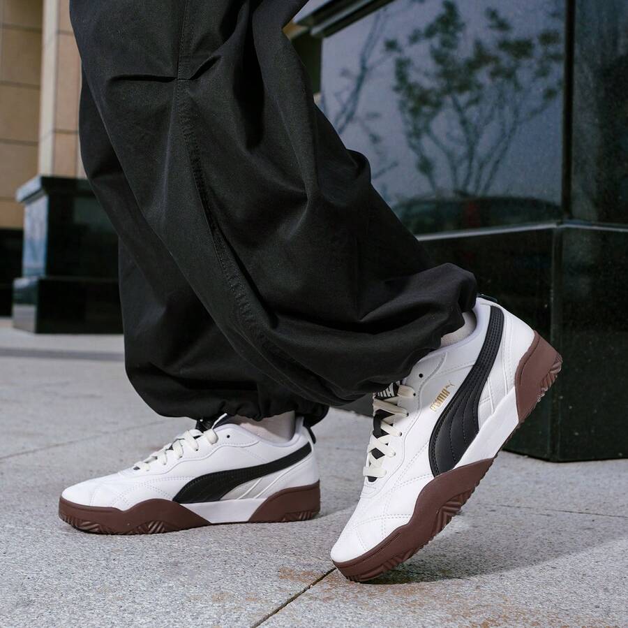 Puma 戶外休閒運動板鞋 低筒復古運動鞋 情侶板鞋 日常通勤鞋 Tifosi運動休閒鞋 男鞋 女鞋 397454-02 - 彪馬白-黑色-咖啡棕 - 查看 1