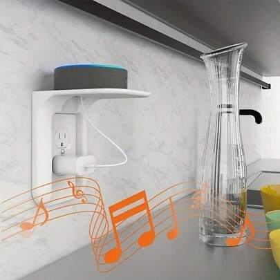 1pc/2pcs/4pcs Outlet Shelf Holder, No Drilling Required, Wall Mount Outlet Shelf, Storage Rack, Switch Storage Rack, Kitchen Home Storage Rack, Easy To Save Speaker Space, Can Hold Up To 10 Lbs Of Any Item!