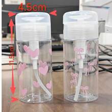 1 Portable Clear PET Refillable Travel Bottle, Default Clear Travel Dispenser, 120ml Portable Pump Dispenser, Suitable For Nail Polish Remover, Toner, And Makeup Remover. Dome Design, Hand Wash Only, Reusable, Makeup Remover Bottle. - Trong sáng - Xem 2