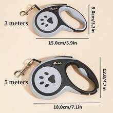 1pc 3 Meters/5m Pet Retractable Adjustable Leash, Suitable For Walking Medium & Small Dogs