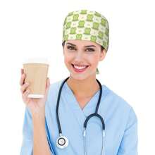 1pc Stylish Nurse's Cap For Women, Work Cap, Polyester Sweat Towel Material,Suitable For Both Men And Women.,Working Cap Scrub Cap With Sweatband Adjustable Unisex Women Tie Back Hat Nurse Surgical Caps,Suitable For Protection Against Wind Outdoors, Surgical Procedures, Healthcare Workers, And Fashion Styling; Also Suitable For Everyday Headscarf Wear. - 彩色 - 查看 2