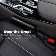 2-Pack Of Car Seat Gap Filler, Universal Soft Foam Car Seat Gap Plugs, Used To Fill The Gaps Between Seats And Center Console To Prevent Items From Falling Out, Suitable For SUVs, Trucks And Cars. - Black - View 4