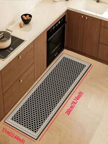 【热销！！！】1 件装软橡胶厨房地垫，3.5 毫米厚厨房地毯，现代几何拼接风格吸水厨房地垫，大尺寸地毯，可自行裁剪以适应厨房尺寸，表面织物材质，中间海绵层，底部橡胶层，适用于厨房地毯、厨房装饰、婚礼装饰、家居装饰、浴室地垫、玄关地垫、洗衣房地垫、走廊地毯、客厅地垫等。 - 彩色 - 查看 18