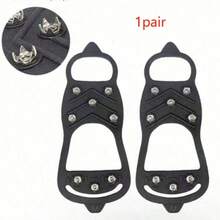 1/2 Pair Outdoor Anti-Slip Snow Shoe Spikes, 8-Teeth Stainless Steel Ice Cleats, Suitable For Icy And Snowy Surfaces, Winter Non-Slip Shoe Crampons - Multicolor - View 8
