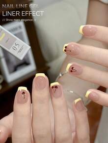 FRESCOBALDI 6-Color Elegant Nail Line Gel Set, Temperament & Elegant Flowing-Leveling Gel, Beginner-Friendly Home Manicure Kit, Smooth Nail Edge Perfect Glue For DIY French Nails, Professional Nail Art Tool Gift - 彩色 - 查看 6