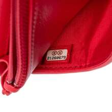 CHANEL Authenticated  PRE-OWNED CC Quilted Tweed Wallet On Chain Bag - Đỏ - Xem 6