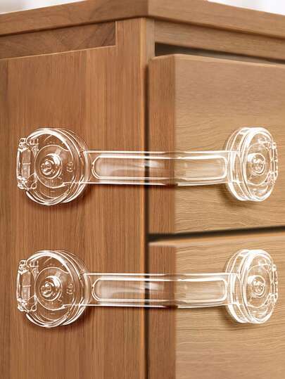 Baby Lock, Child Lock, Cabinet Anti-Theft - Quick & Easy Adhesive Cabinet Drawer Door Lock, No Screws Or Magnets Needed, Suitable For Refrigerator, Multipurpose For Furniture, Kitchen, Oven, Toilet Seat, Easy Installation, No Tools Required