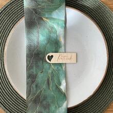 10/30/50 peças Cartões de Lugar Personalizados para Casamento, Etiquetas de Nome em Madeira em Forma de Coração Personalizadas, Marcadores de Assento em Estilo Rústico para Decoração de Mesa, Lembrancinhas de Festa, Amor Eterno, Presente de Aniversário, Aniversário - cor de madeira - Ver 6