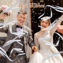 白色丝带魔法棒仙女棒，旋转蕾丝丝带搭配金色/银色铃铛，派对助兴道具，婚礼，圣诞礼物 - 白色 - 查看 5