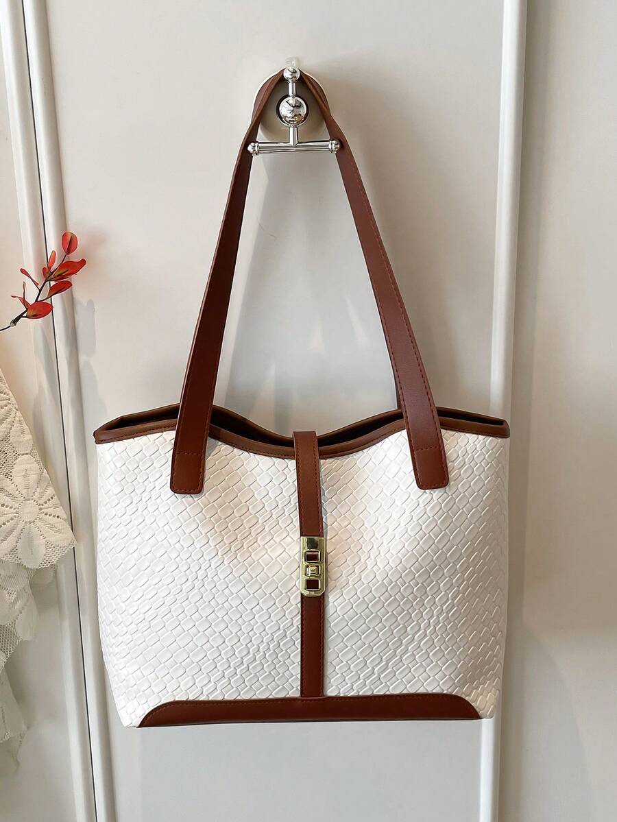 New Fashion Women Commuter Large Capacity Casual Shoulder Bag Versatile Tote Bag - Multicolor - View 1