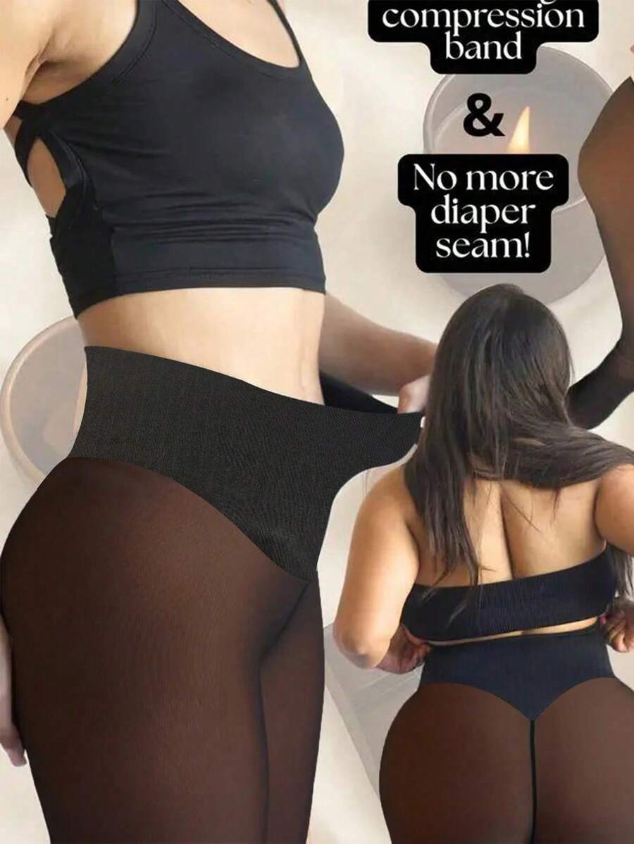 Thiết kế dây đai nén và đường may đơn mới! Quần legging giữ nhiệt lót len cổ điển, quần bó sát ấm áp cho nữ mùa đông, quần tất lông cừu mùa thu/đông, quần nhung dày ấm áp gợi cảm, quần legging giữ nhiệt ôm sát co giãn.