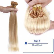 Straight I-Tip Hair Extensions, Natural Real Hair Fusion Extensions Kit, Keratin Capsules, Brown-Golden Color, 30g/Pack - S613 - View 16